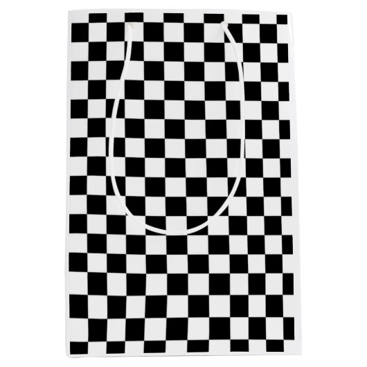 Sac Cadeau Moyen Noir et blanc (Devant)