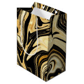 Sac Cadeau Moyen Noir et or (Dos Angle)