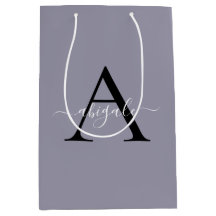 Noir Monogrammé Coin Gris | Élégant Minimaliste