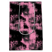 Sac Cadeau Moyen Noir rose et gris (Dos)