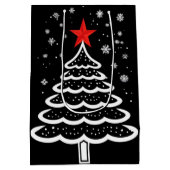 Sac Cadeau Moyen Noir & Rouge Noël (Dos)