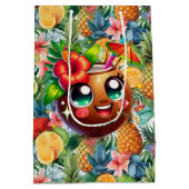 Sac Cadeau Moyen Noix de coco tropicale (Dos)