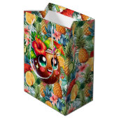 Sac Cadeau Moyen Noix de coco tropicale (Dos Angle)