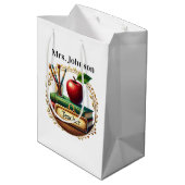 Sac Cadeau Moyen Nom d'ajout de l'enseignant (Dos Angle)