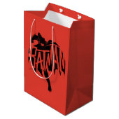 Sac Cadeau Moyen Nom de la brosse d'encre Batman (Dos Angle)