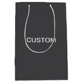 Sac Cadeau Moyen Nom modifiable en gras moderne, entreprise ou marq (Devant)