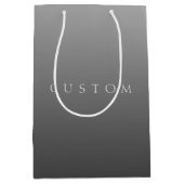 Sac Cadeau Moyen Nom ou mot classique | Gris dégradé (Devant)