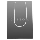 Sac Cadeau Moyen Nom ou mot classique | Gris dégradé (Dos)