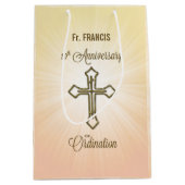 Sac Cadeau Moyen Nom personnalisé, 10e anniversaire de l'ordination (Devant)