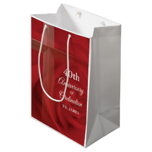 Sac Cadeau Moyen Nom personnalisé Anniversaire du prêtre Ordination
