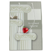 Sac Cadeau Moyen Nom personnalisé Appréciation de l'enseignant (Devant)