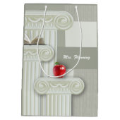 Sac Cadeau Moyen Nom personnalisé Appréciation de l'enseignant (Dos)