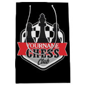 Sac Cadeau Moyen Nom personnalisé Chess Player Club Checkmate (Devant)