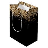 Sac Cadeau Moyen Nom personnalisé du monogramme de la parties scint (Dos Angle)