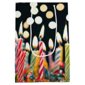 Sac Cadeau Moyen Nombreuses Bougies D'Anniversaire Sur Gâteau (Dos)