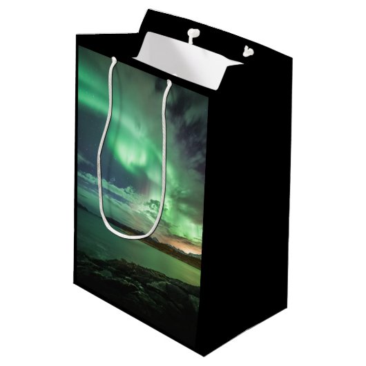 Sac Cadeau Moyen Northern Lights Norvège (Dos Angle)