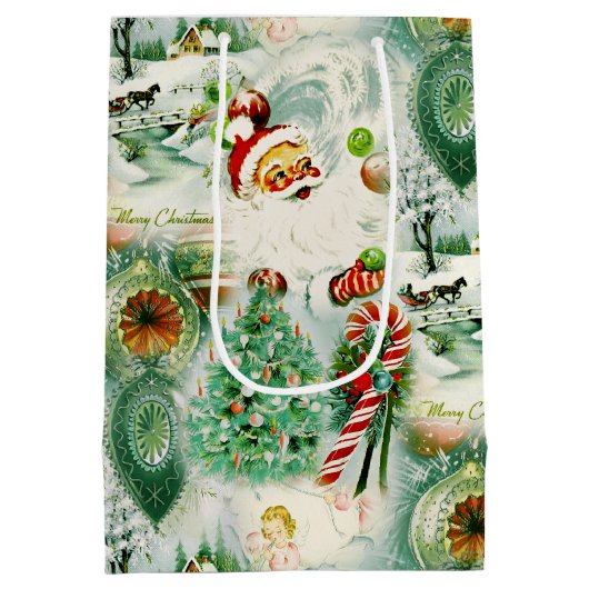 Sac Cadeau Moyen Nostalgic Kitschmas  (Dos)