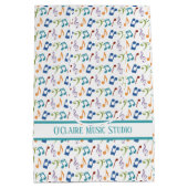 Sac Cadeau Moyen Notes de musique arc-en-ciel personnalisées (en bl (Dos)