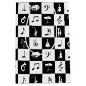 Sac Cadeau Moyen Notes élégantes et instruments de musique moderne (Devant)