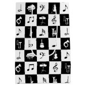 Sac Cadeau Moyen Notes élégantes et instruments de musique moderne (Dos)