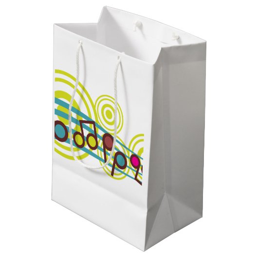 Sac Cadeau Moyen Notes musicales (Dos Angle)