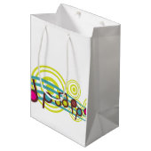 Sac Cadeau Moyen Notes musicales (Devant Angle)