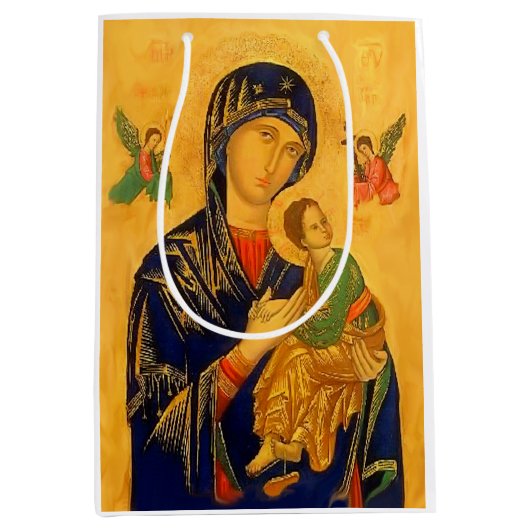 Sac Cadeau Moyen Notre mère de l'aide perpétuelle (Devant)