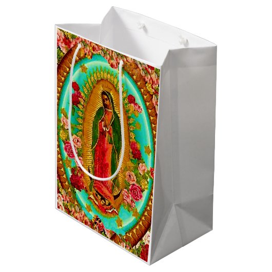 Sac Cadeau Moyen Notre Vierge Marie mexicain saint de Madame (Dos Angle)