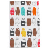 Sac Cadeau Moyen Nous Ours nu Motif d'ours coloré (Devant)