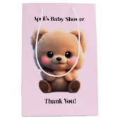 Sac Cadeau Moyen Nous pouvons Bearly Wait Baby shower ours en peluc (Devant)