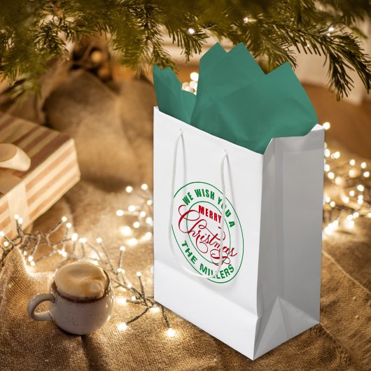Sac Cadeau Moyen Nous Vous Souhaitons Un Joyeux Noël