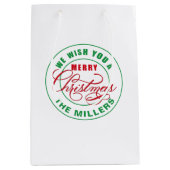 Sac Cadeau Moyen Nous Vous Souhaitons Un Joyeux Noël (Devant)