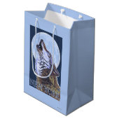 Sac Cadeau Moyen Nouveau loup de YorkHowling (Dos Angle)