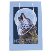 Sac Cadeau Moyen Nouveau loup de YorkHowling (Devant)