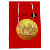 Sac Cadeau Moyen Nouvel An chinois Dragon rouge doré 2024 MGB (Dos)