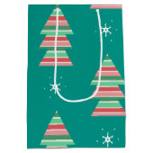 Sac Cadeau Moyen Nouvel arbre de Noël Snowglobe Snowflakes (Dos)