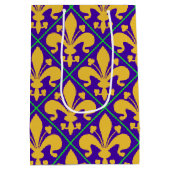 Sac Cadeau Moyen Nouvelle-Orléans Mardi Gras Fleur de Lis (Dos)