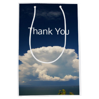 Sac Cadeau Moyen Nuage de Puffy blanc