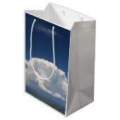 Sac Cadeau Moyen Nuage de Puffy blanc (Dos Angle)