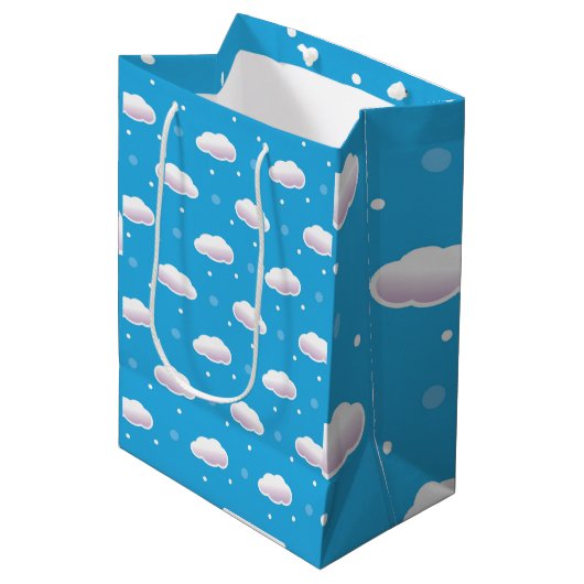 Sac Cadeau Moyen Nuages (Devant Angle)