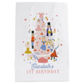 Sac Cadeau Moyen Nutcracker Pink Christmas Tree Holiday Anniversair (Dos)