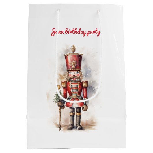 Sac Cadeau Moyen Nutcracker Red Magie Anniversaire (Dos)