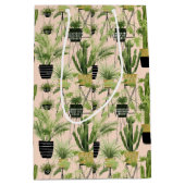 Sac Cadeau Moyen Oasis intérieure | Motif de ligne Plante (Devant)
