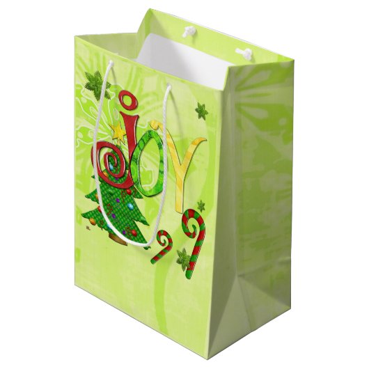 Sac Cadeau Moyen Occasions Joyeuses Whimsey PRÉSENTE MOYEN (Devant Angle)