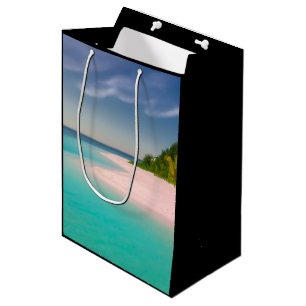 Sac Cadeau Moyen Océan aigue-marine Plage tropicale Paysage