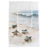 Sac Cadeau Moyen Ocean Beach Coast Sea Turtles (Dos)