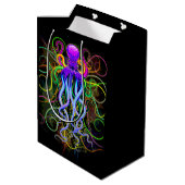 Sac Cadeau Moyen Octopus Luminescence psychédélique (Dos Angle)