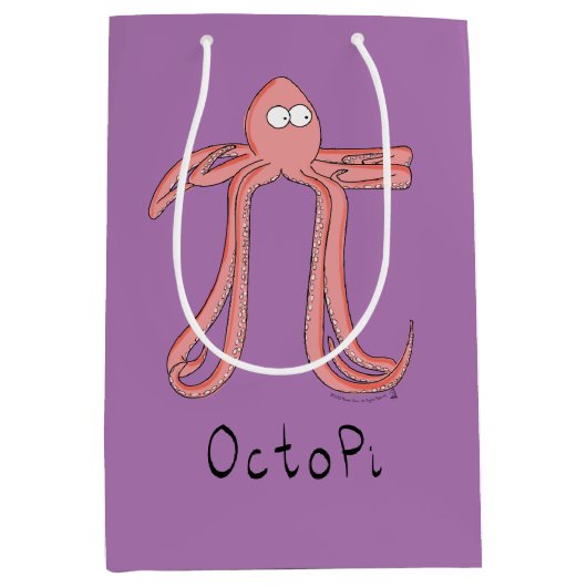 Sac Cadeau Moyen Octopus Pi Symbole Math Enseignant Funny (Devant)