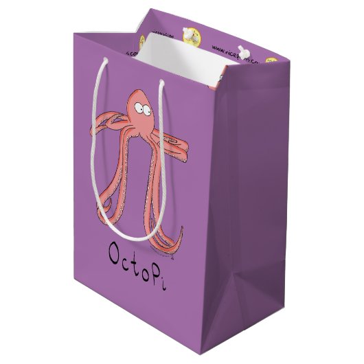 Sac Cadeau Moyen Octopus Pi Symbole Math Enseignant Funny (Dos Angle)