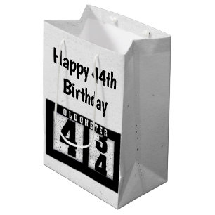 Sac Cadeau Moyen Odomètre noir du 44e anniversaire